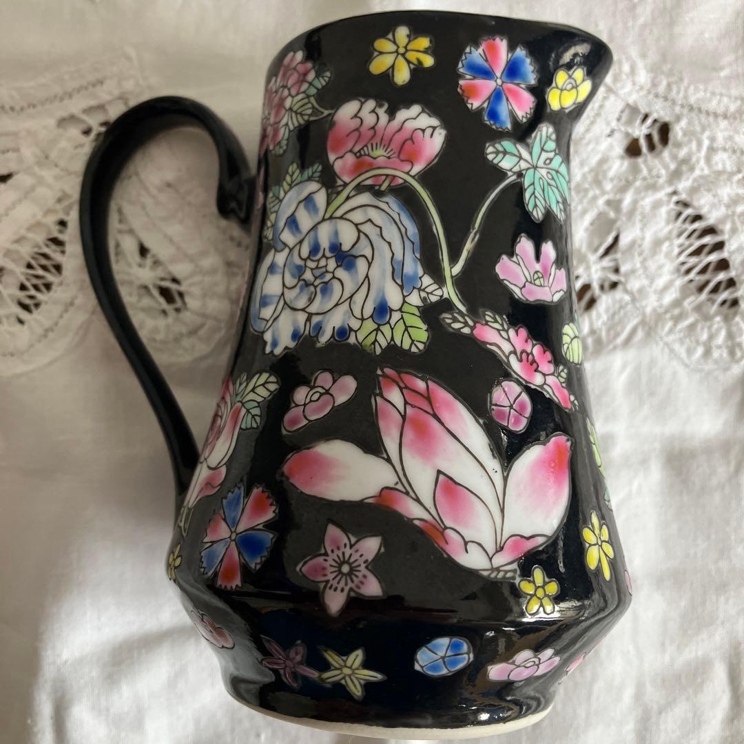 中国景徳鎮　09 コーヒーセット　シュガーポット&ミルクピッチャー付き