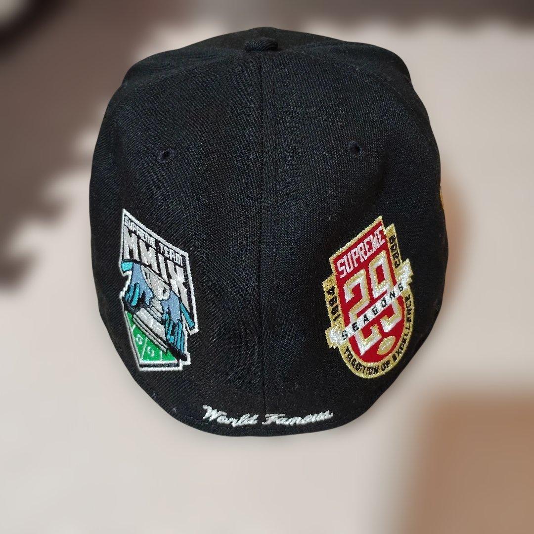 Supreme☆黒 キャップ 60.6cm 7 5/8