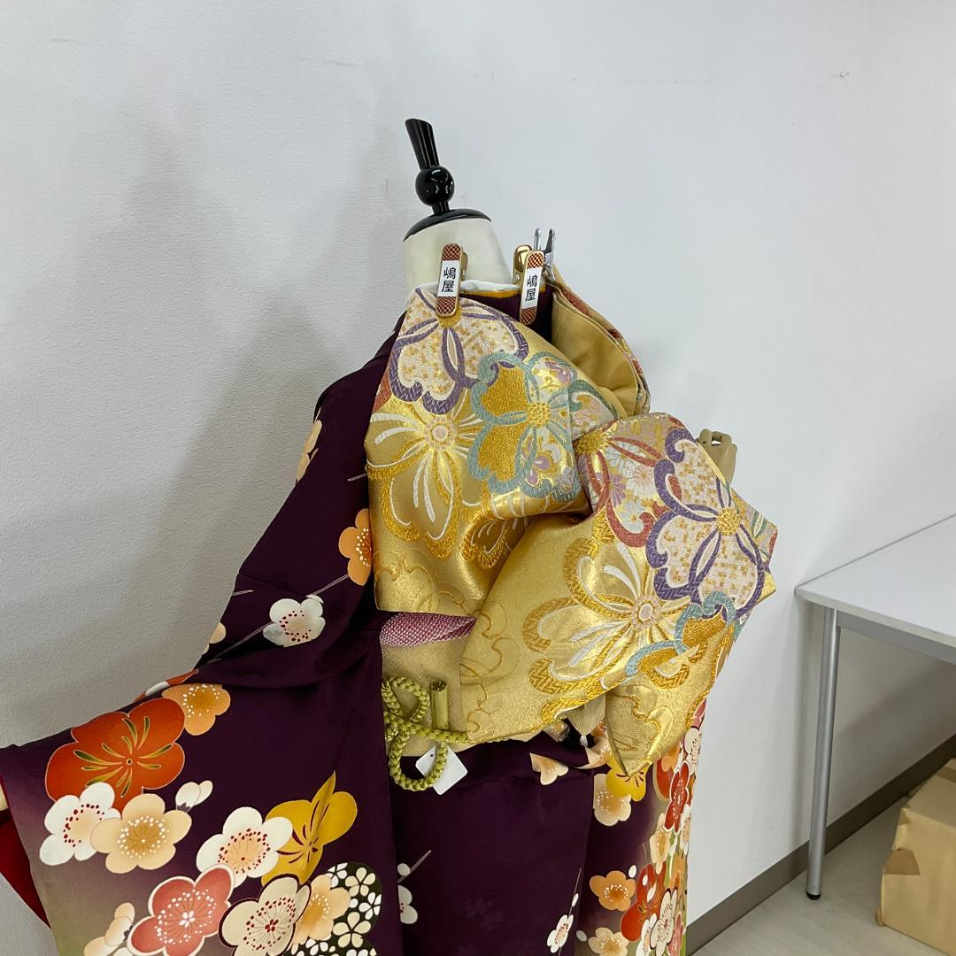 振袖フルセット、正絹振袖成人式、半襟重ね衿、帯揚げ帯締め、袋帯襦袢