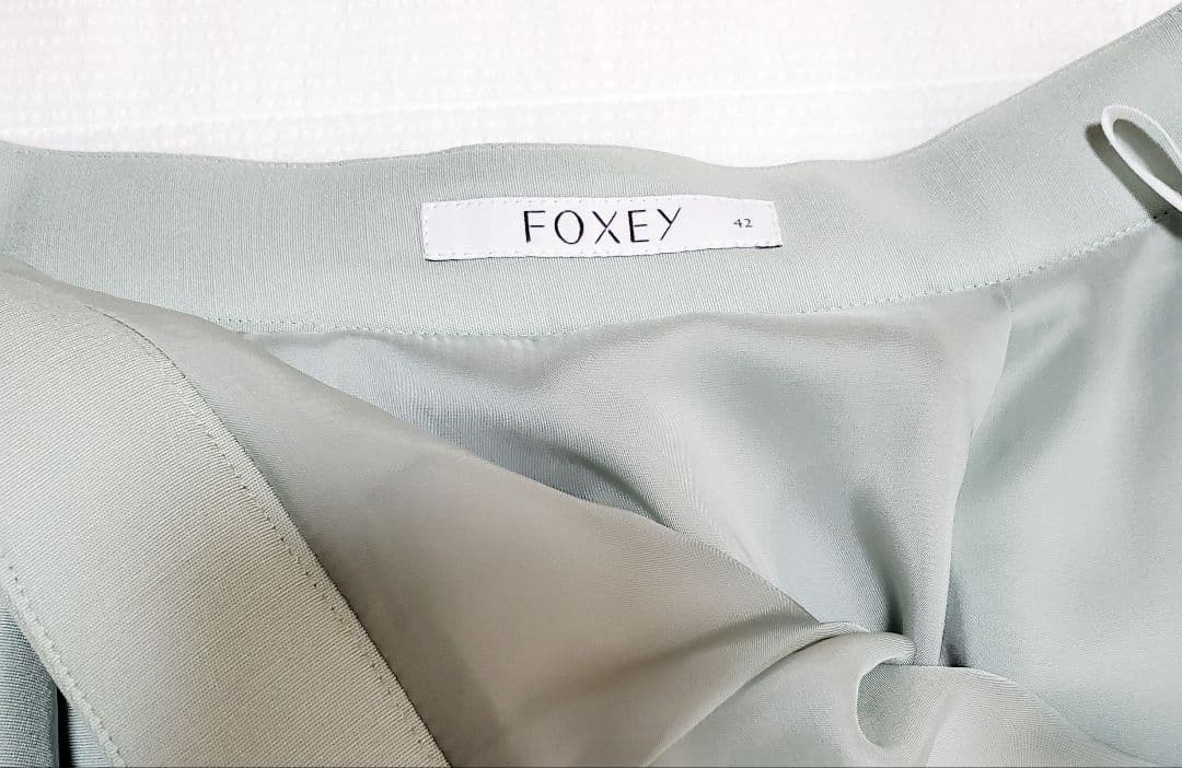 FOXEYフォクシーシルクタックプリーツフレアスカート 42