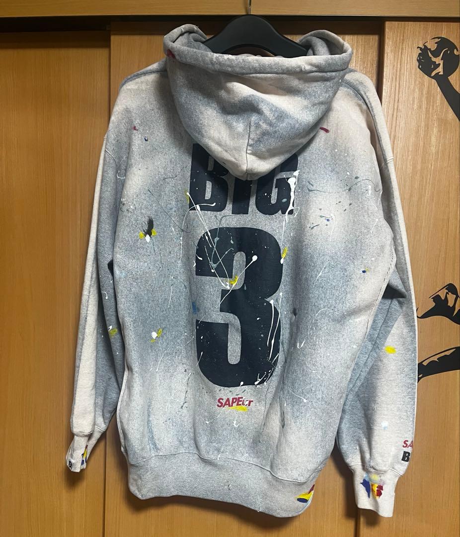 希少　SAPEur BIG3 ペイント　パーカー XX-LARGE