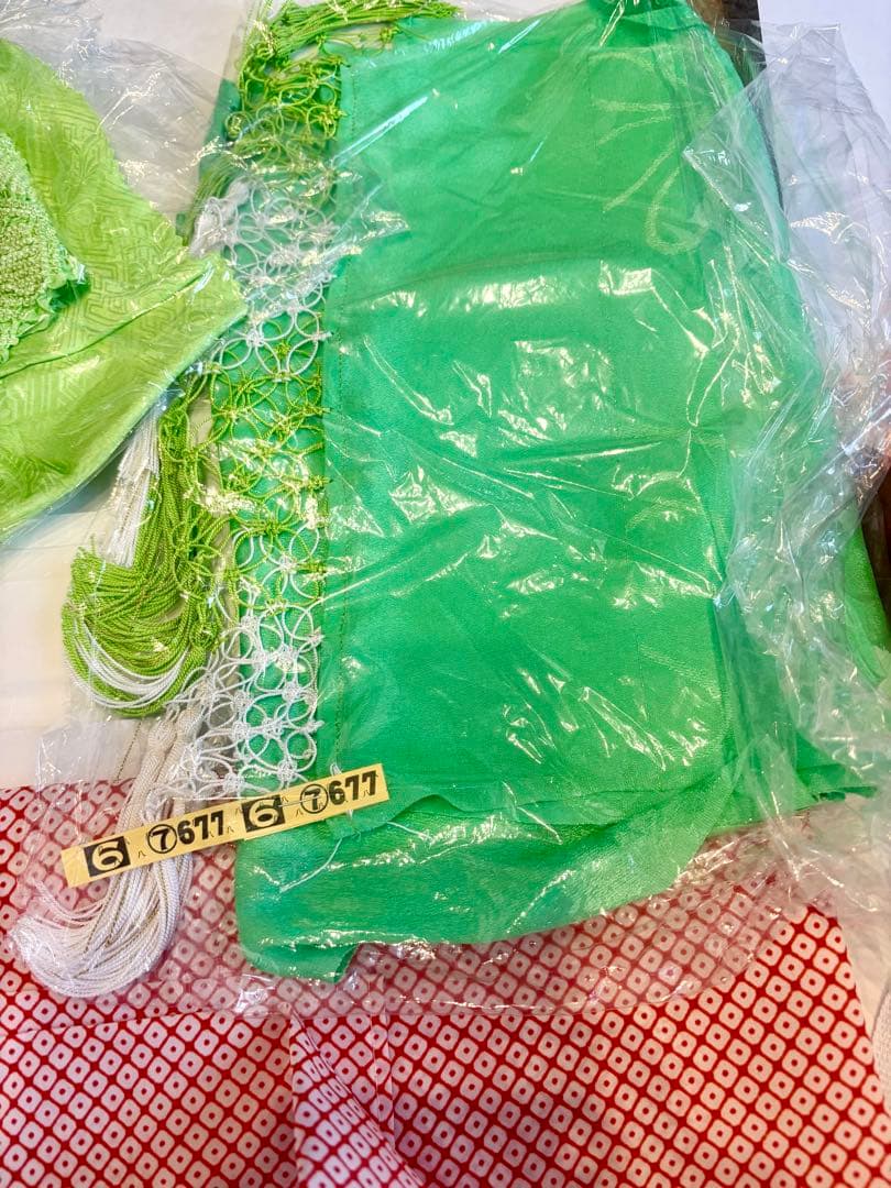 【美品　総絞り】7歳向け・正絹・総絞りのお着物セット　七五三　クリーニング済