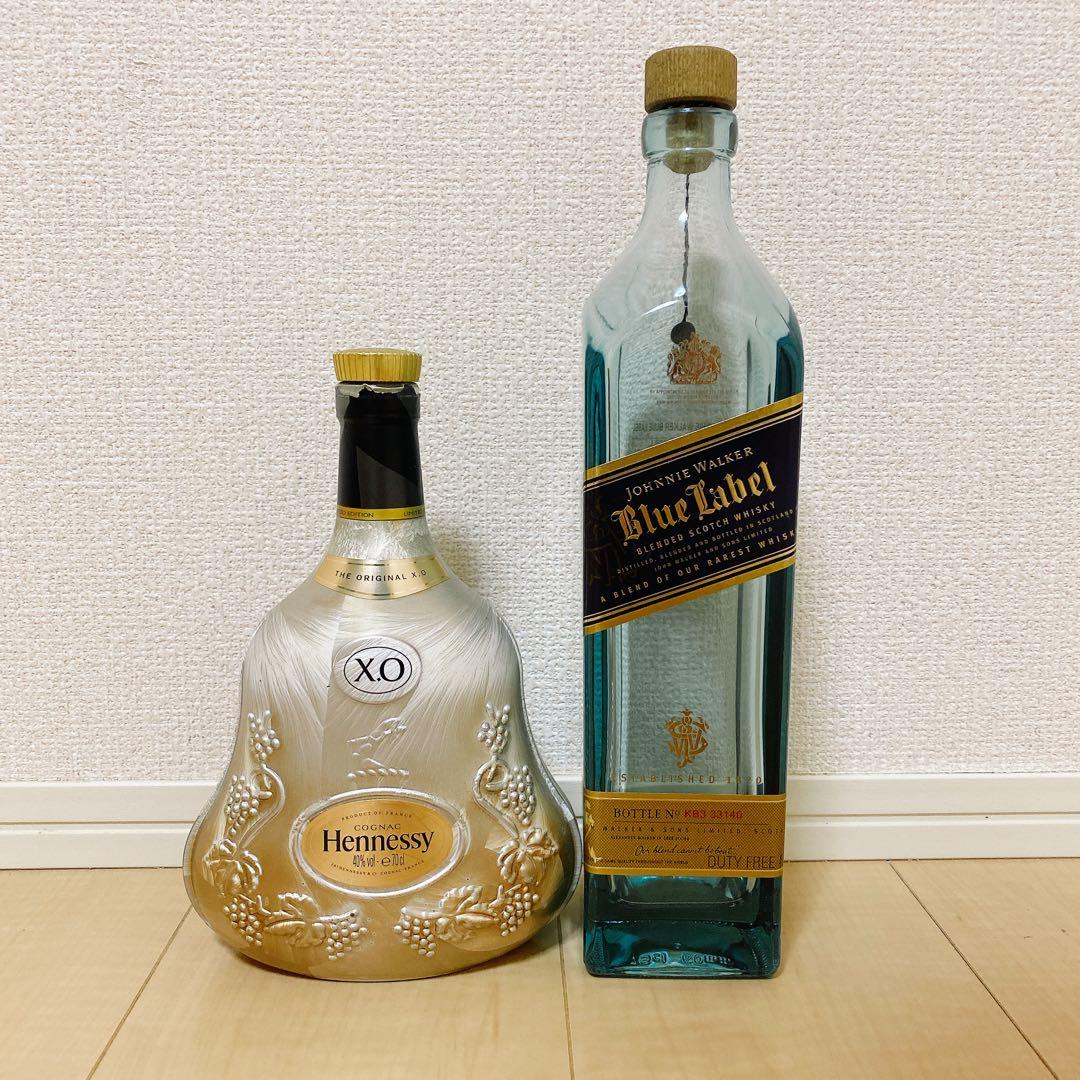 ヘネシー XO,ジョニーウォーカー ブルーラベル 空瓶 ウイスキー 2026年