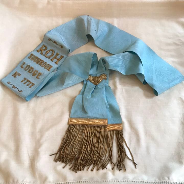 レア！英国ビンテージ フリーメイソン 秘密結社 たすきがけ飾り帯