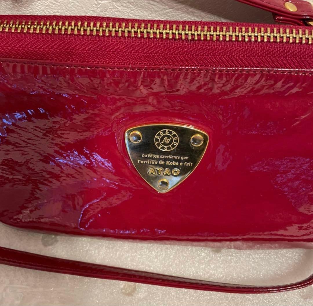 ATAO アタオ ブーブー ショルダーポシェット 財布 斜め掛け レッド 正規品