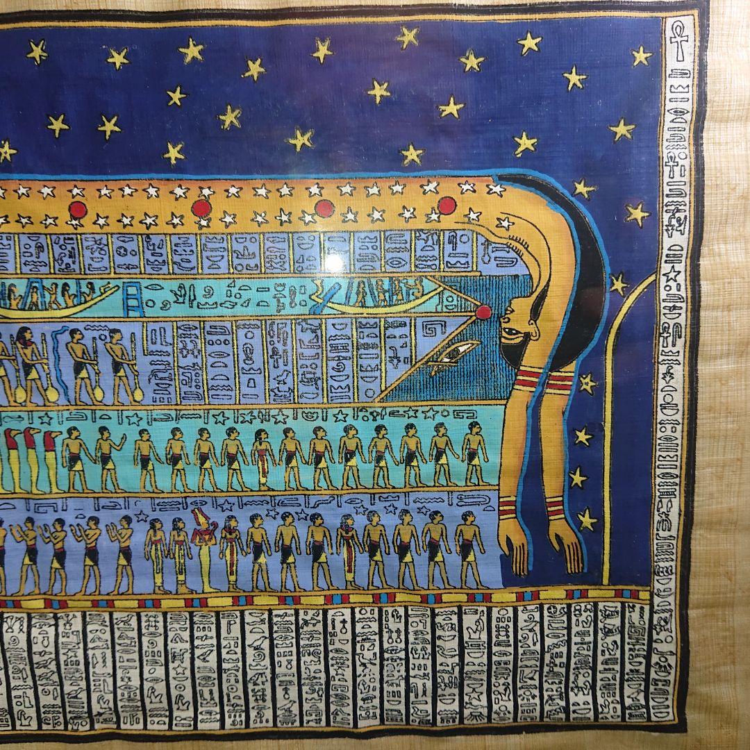 ■希少■古代エジプトパビルス絵画■肉筆■復刻版■工芸品■本物パビルス使用