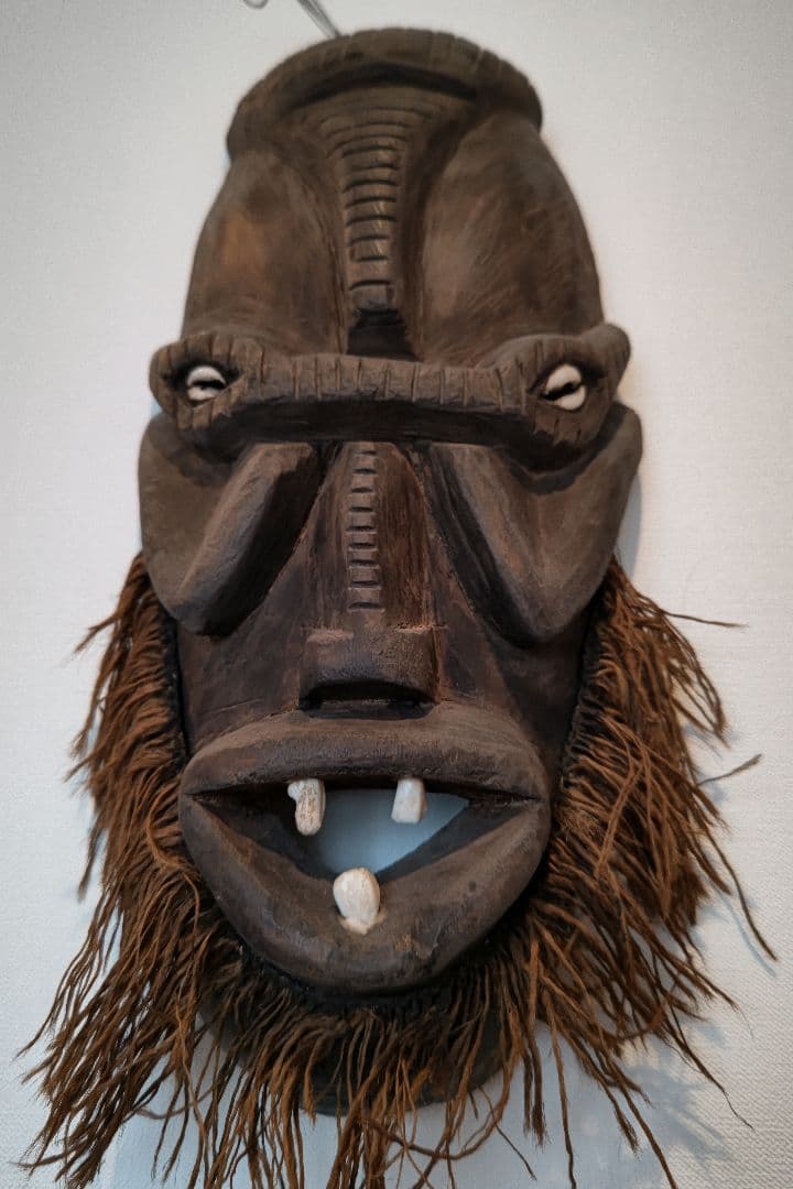 アフリカ、ザイール民族仮面、魔除け面