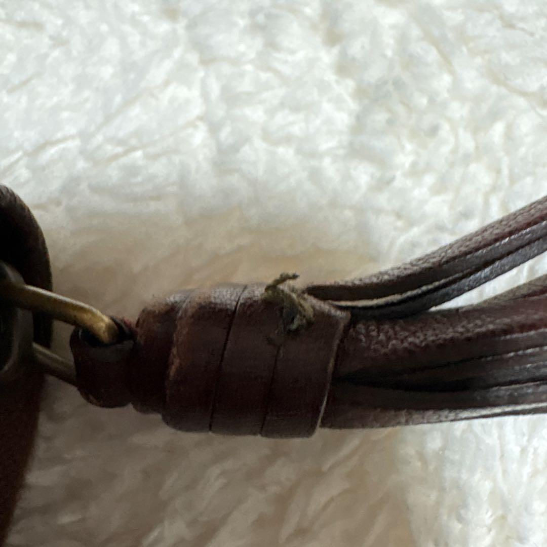 CELINE ブラウン 二つ折り財布 タッセル付き