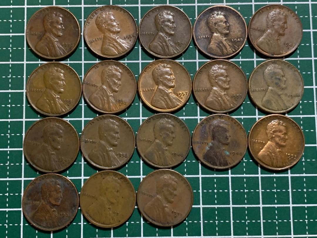 アメリカ 麦ペニー 1セント 18枚 まとめ売り - メルカリ