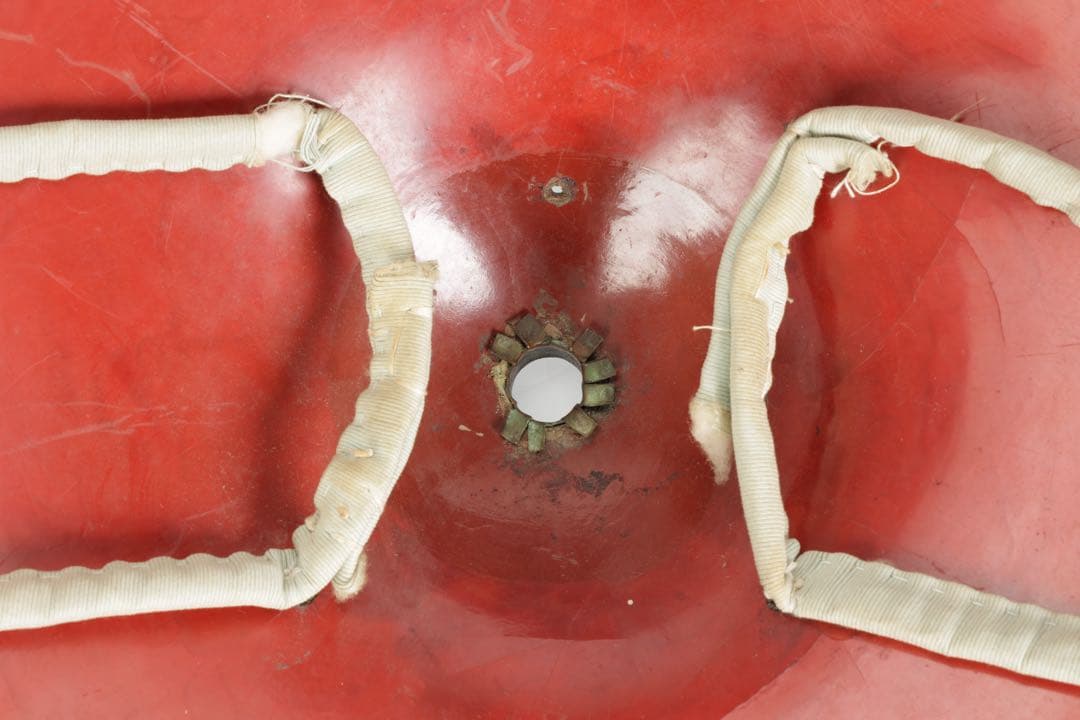 江戸期 黒漆塗 陣笠 四ツ目結紋 時代武具 甲冑 漆塗 朱塗 古民具 骨董品