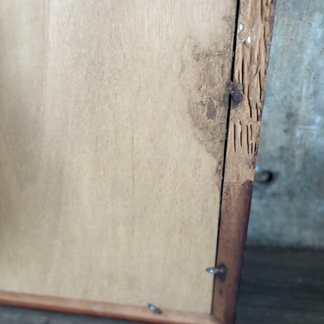 ニューステンドグラスパネル 帆船 ヨット ヴィンテージ 額装 現状品