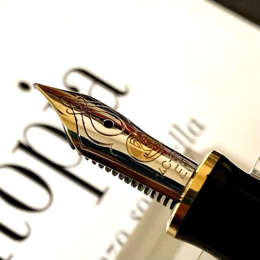 ☆お勧め☆美しいペリカン万年筆スーベレーンM400グリーン縞(EF)☆極上美品