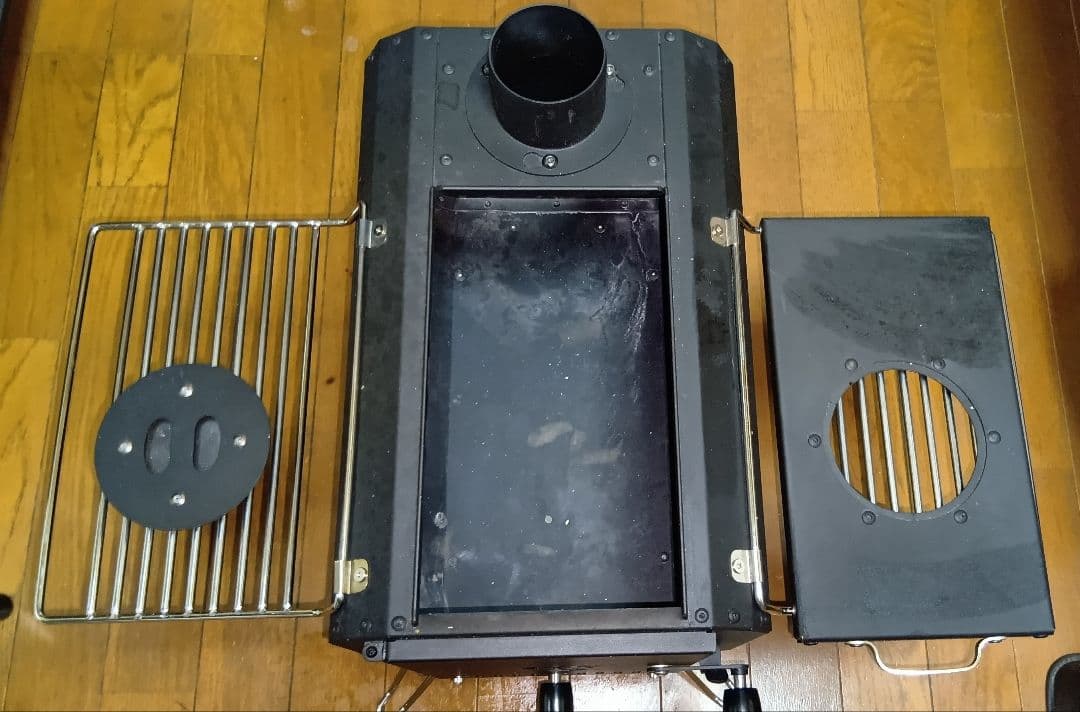 折りたたみ薪ストーブ ブラック 収納袋 煙突