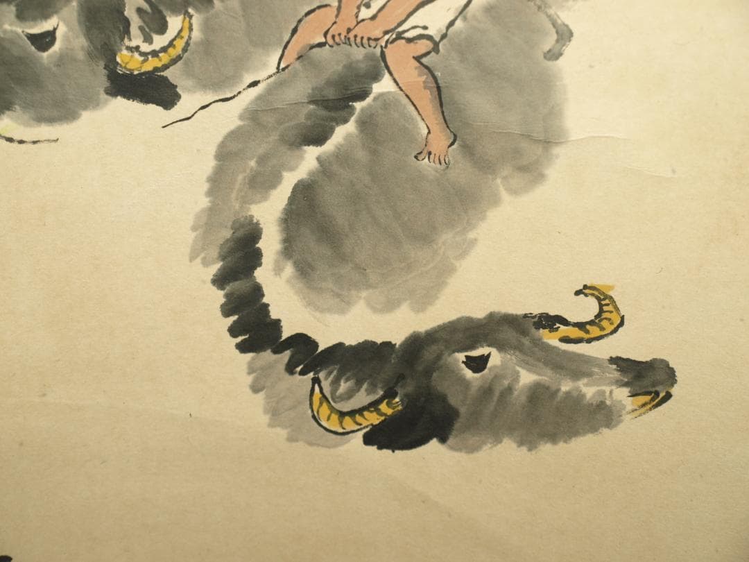 骨董掛け軸】人物図中国明時代 继貞第作肉筆 掛け軸捲り BD167A8-3