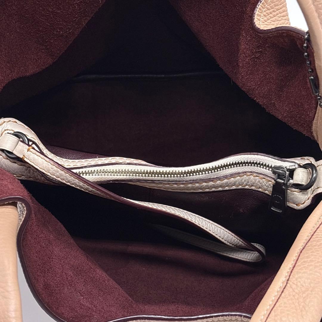 コーチ バンディット ホーボー ハンドバッグ チャーム レザー ワンショルダー