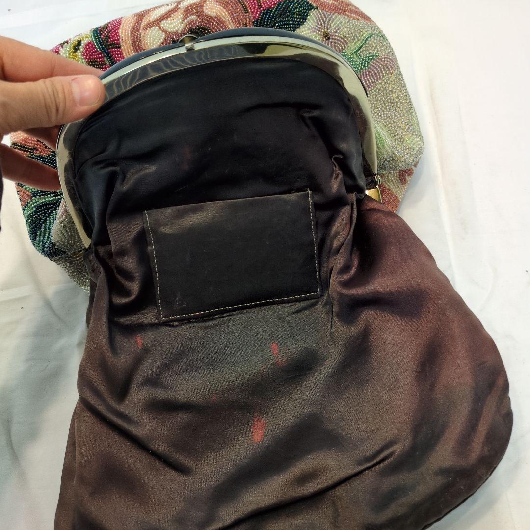 セール【超美品】昭和レトロ 　ビーズバッグ　高級品　パーティーバッグ　年代物