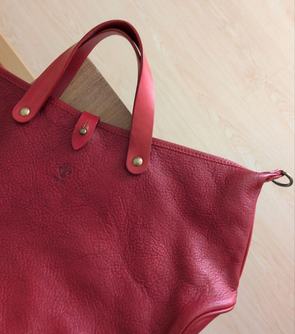 【美品】 CI-VA (チーバ) 舟型2wayバッグ 牛ヌメ革