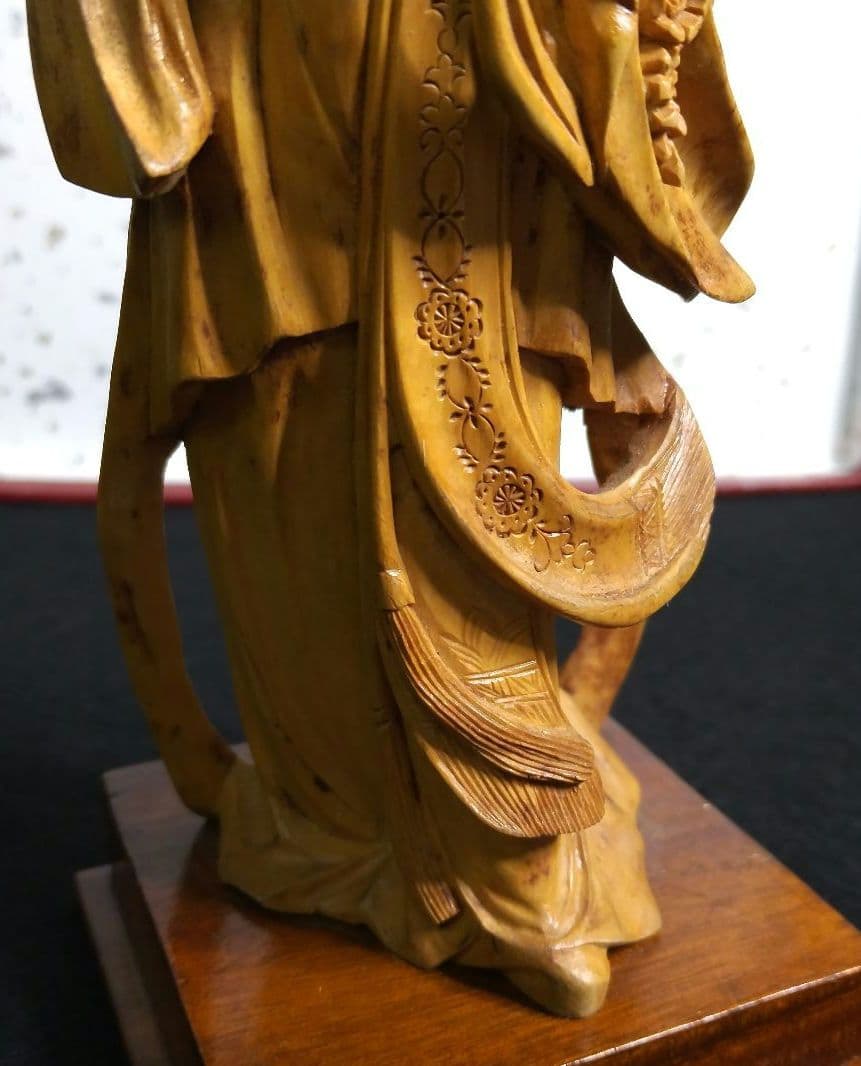 【期間限定特価！古美術 木彫り天女】