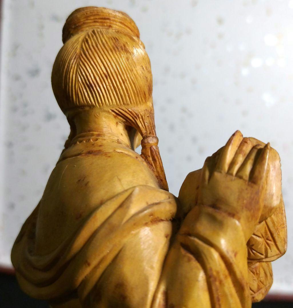 【期間限定特価！古美術 木彫り天女】