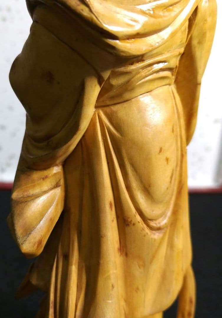 【期間限定特価！古美術 木彫り天女】