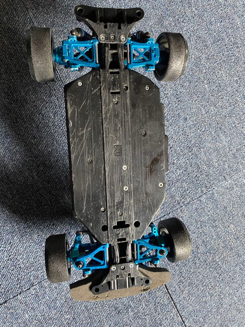 タミヤ TT-02D ドリフトスペック カスタムシャーシ メカレス 青アルミ多数