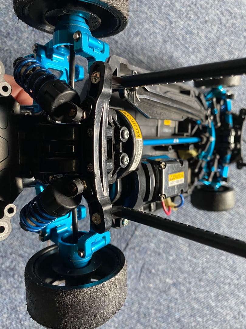 タミヤ TT-02D ドリフトスペック カスタムシャーシ メカレス 青アルミ多数