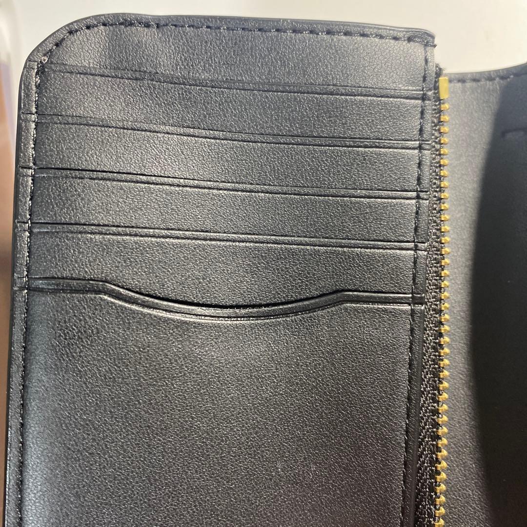 【新品】COACH タビー ウォレット 黒 レザー 二つ折り財布