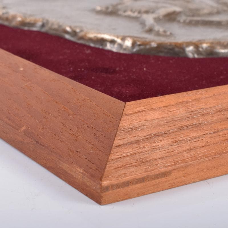 彫刻家　佐藤忠良作　銅板レリーフ　「翔」　額装　M　R8589