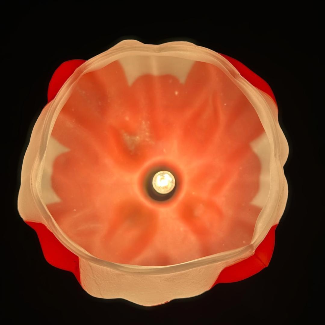 エミールガレ フラワー型 卓上照明 技法スフレ 被せガラス 高さ22