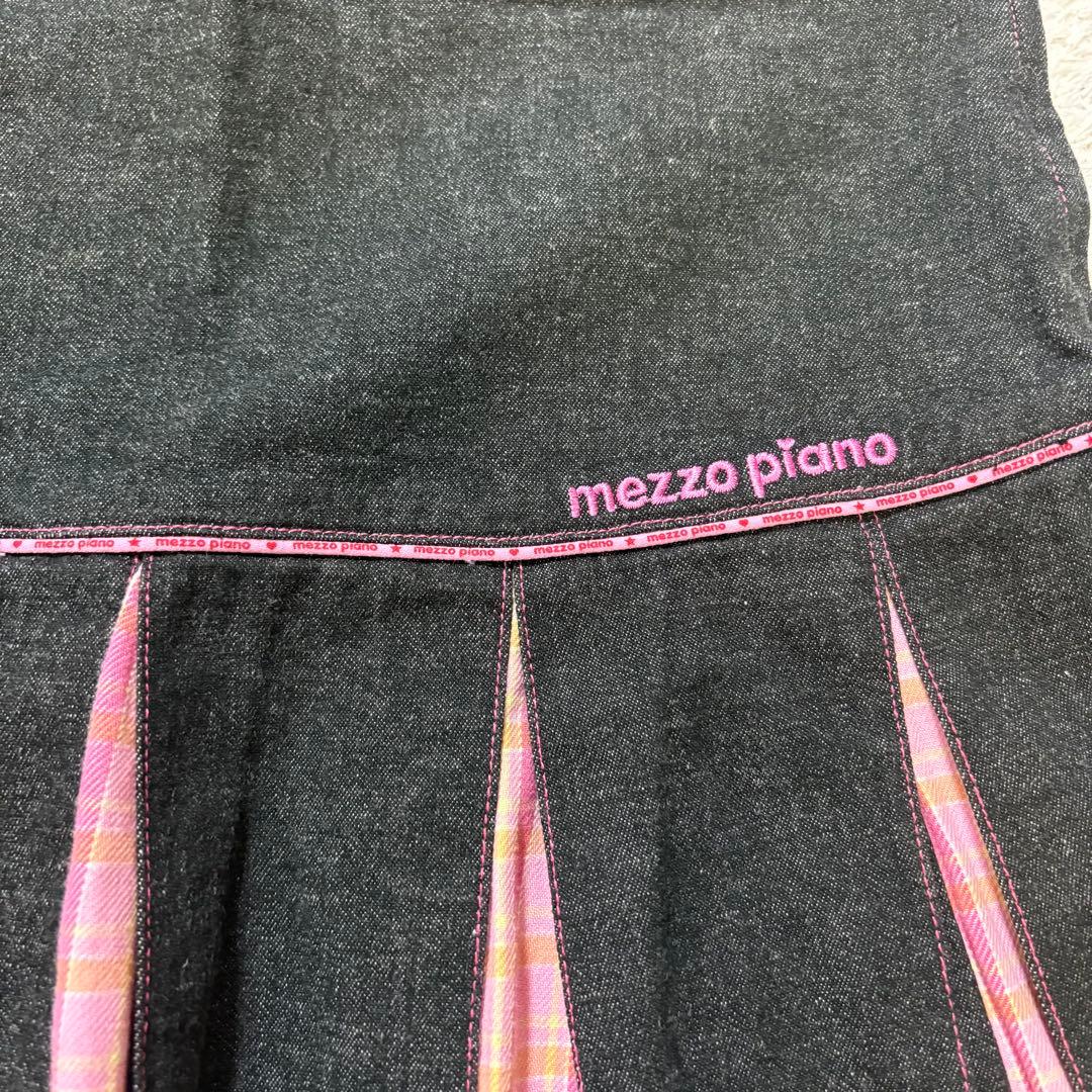 希少品 mezzo piano ベリエちゃん デニム プリーツ スカート y2k