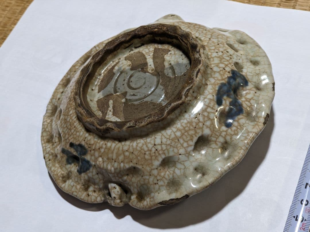 ⭐中国古陶磁 筆洗 古美術品 染付 鳳凰文 桃形 変形皿 古玩 文房四宝 骨董品