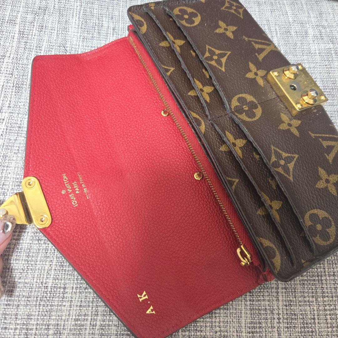 Louis Vuitton 長財布 ブラウン/レッド