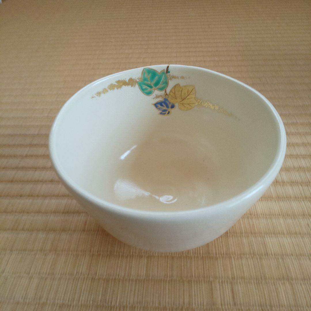 A 195 色絵梓茶碗 杣山焼・閑粹作 ( 新品未使用品 )