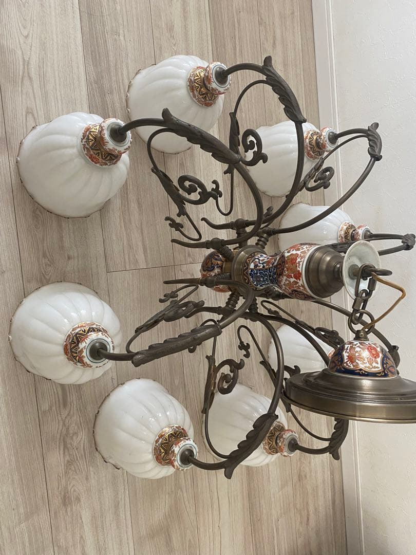 大正ロマン和モダン クラシック 香蘭社ヤマギワ8灯シャンデリア