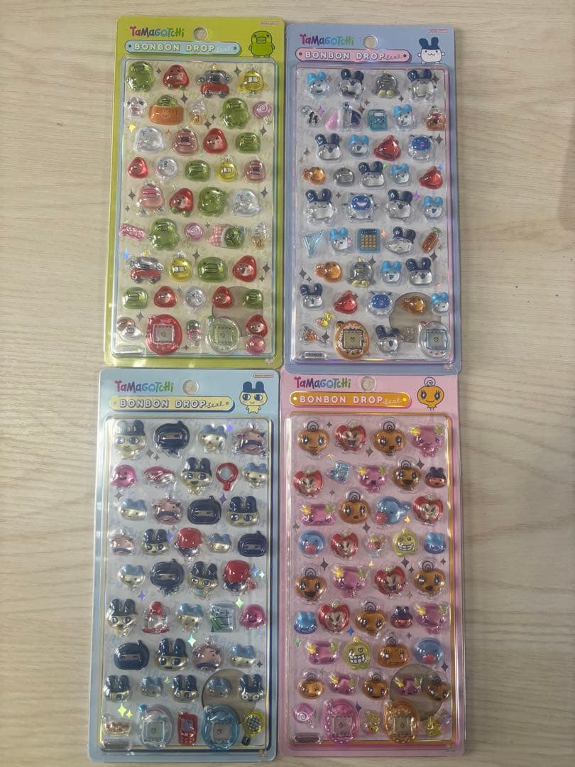 正規品】たまごっち ボンボンドロップシール 4種 4枚セット ボンボン