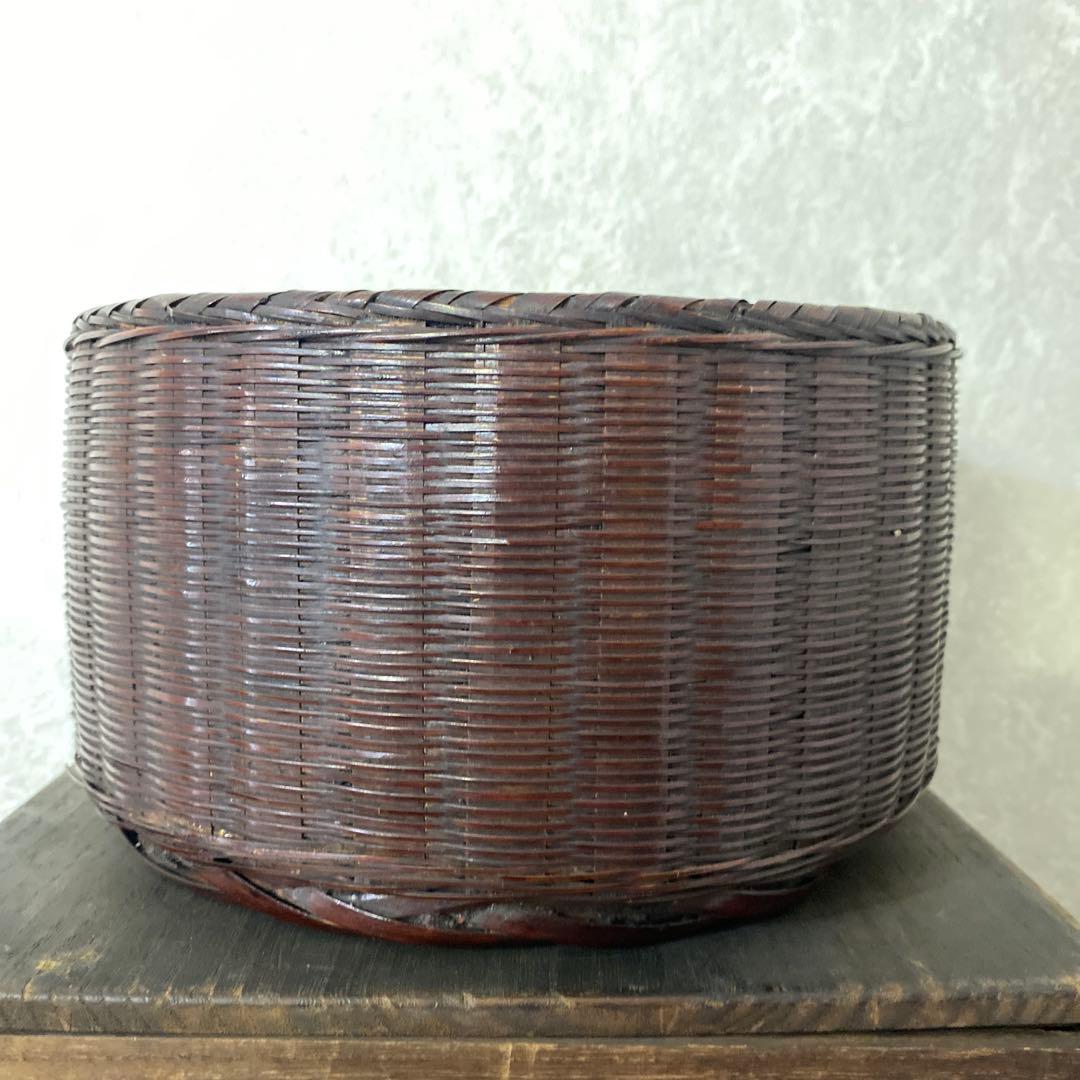 時代　炭斗　煎茶　竹細工　籠
