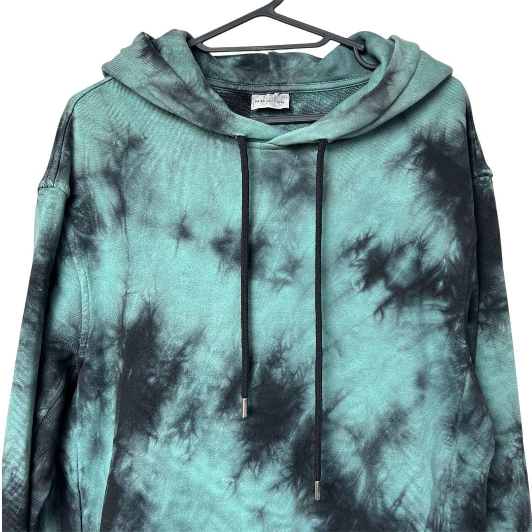 22AW ドリスヴァンノッテン タイダイ染め プルオーバー パーカー グリーン