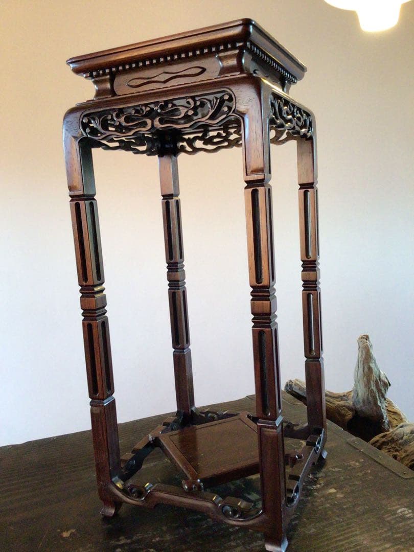 ◉出口唐木・大阪唐木指物◉紅木花梨・盆栽花台・飾り棚◉日本伝統工芸