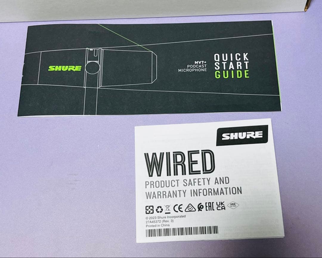 SHURE MV7+-K-J ポッドキャストマイクロホン（ブラック）