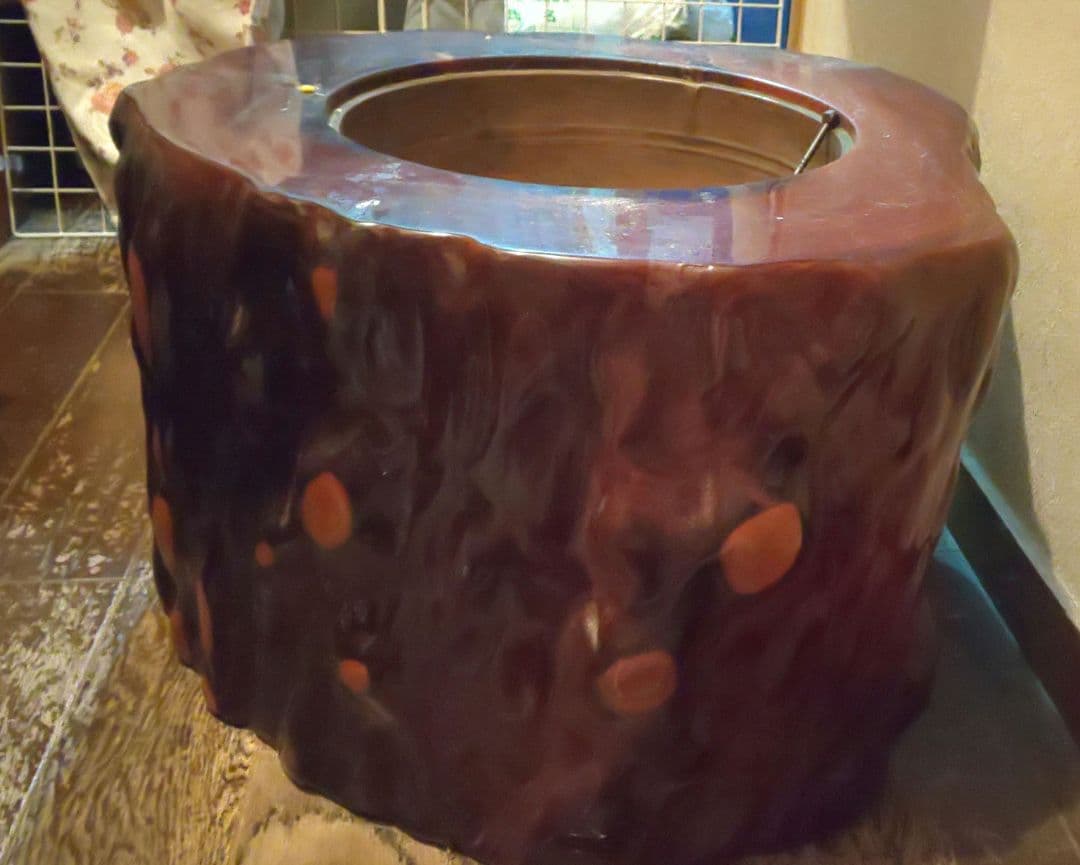 状態良！火鉢 天然木 切り株 古民家 くりぬき火鉢 たのメル便 - メルカリ