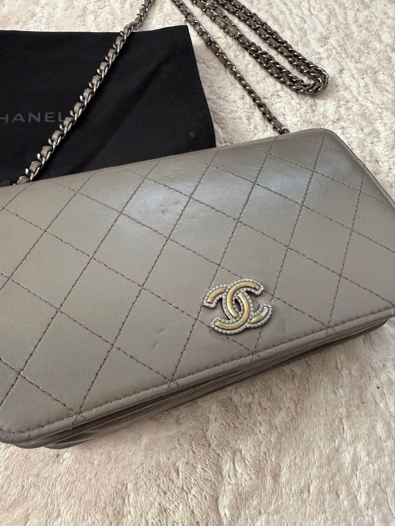 CHANEL♡チェーンウォレット　グレー