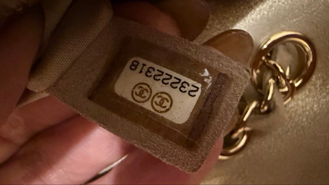 CHANEL ストーン装飾 ショルダーバッグ