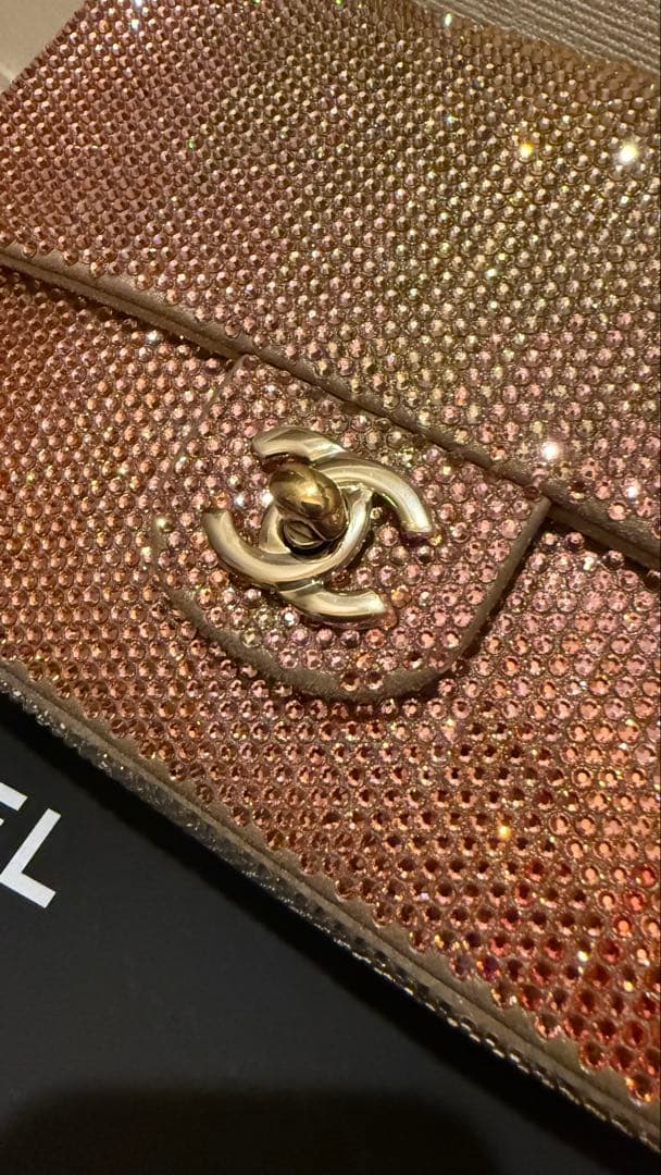 CHANEL ストーン装飾 ショルダーバッグ