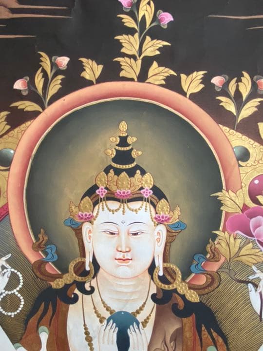 観音菩薩のタンカ、チベット 送料無料 50%OFF】ネパール チベット仏教の観音菩薩タンカ絵画 Boudha