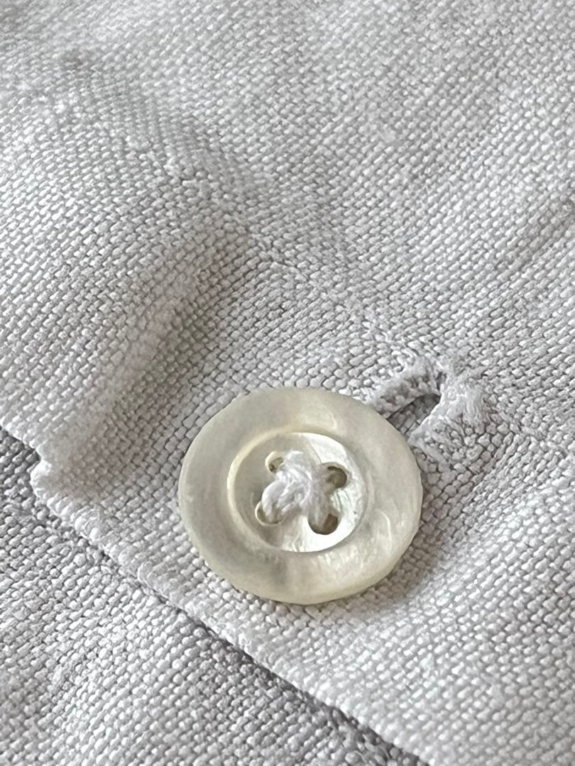 【美品】フランスアンティーク 天使と手刺繍OHモノグラムクッションカバー3151