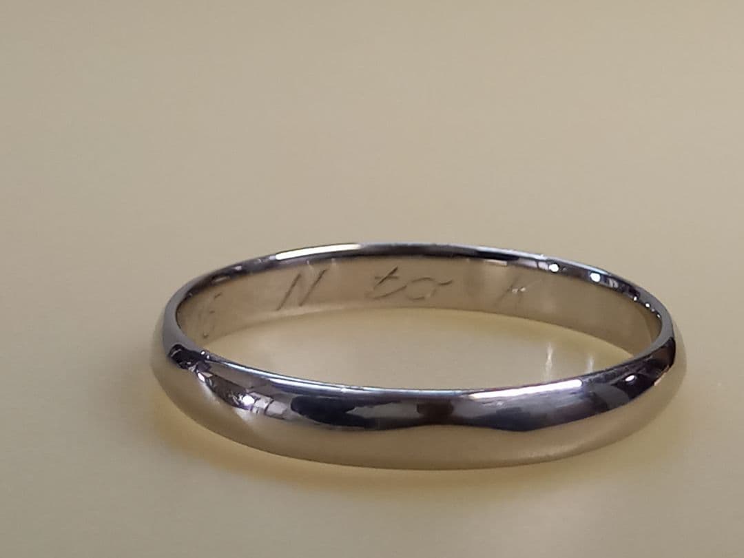 指輪　Pt900　プラチナ　甲丸　リング