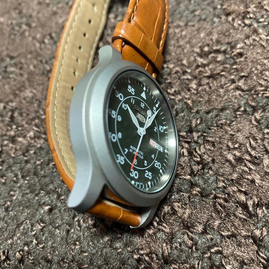 【自動巻き】セイコー　セイコー5 SEIKO5 カーキ