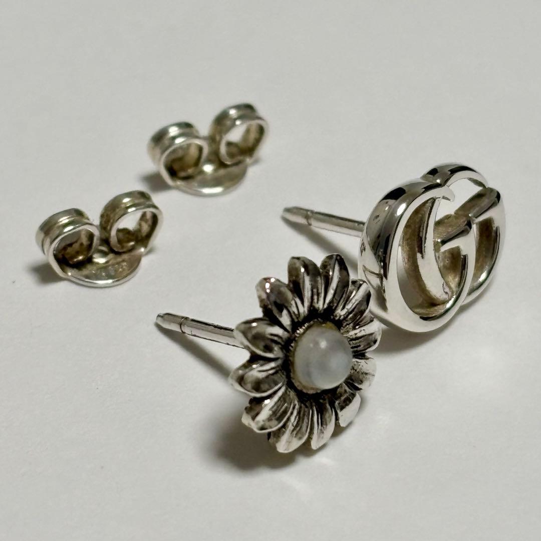 GUCCI ダブルGフラワースタッズピアス - メルカリ