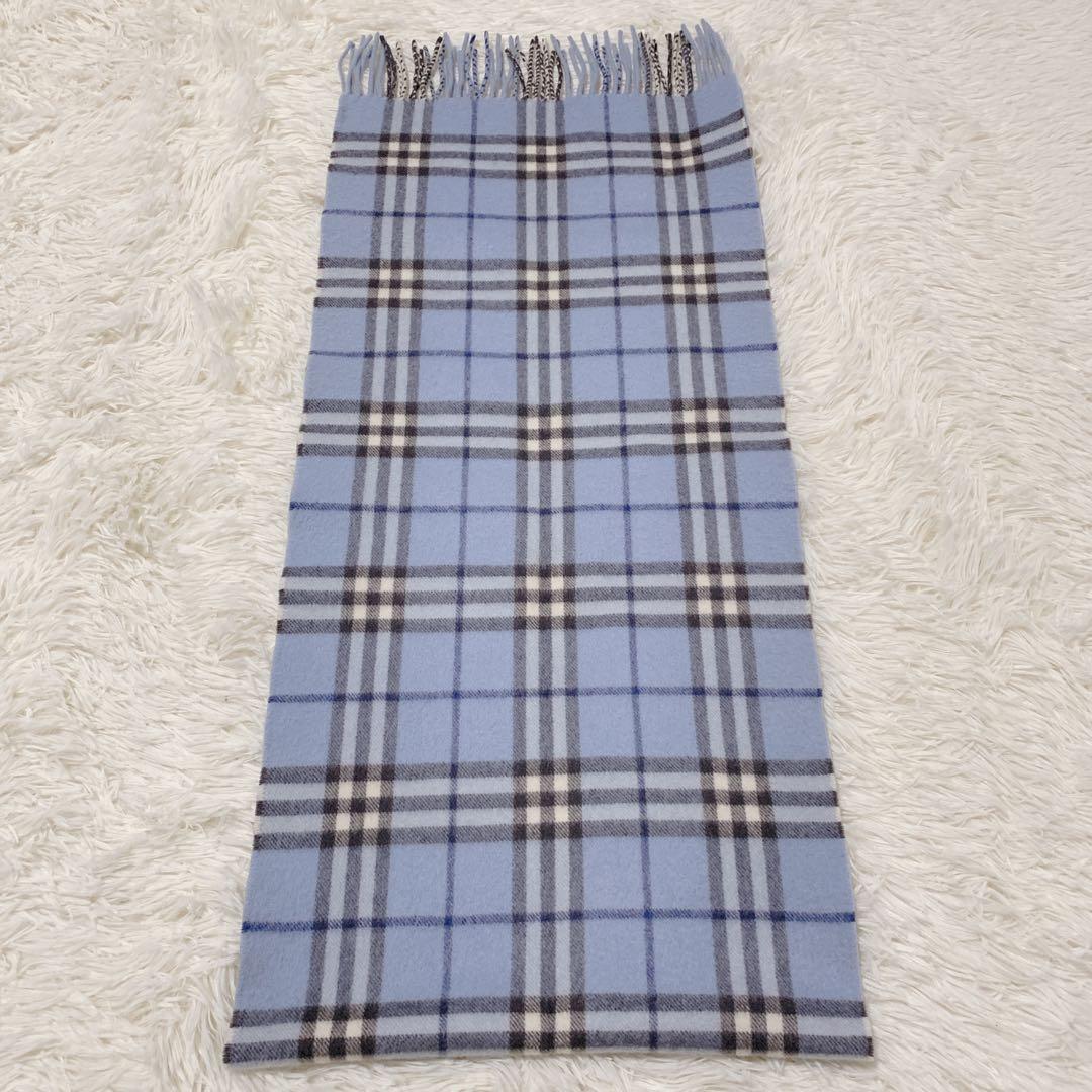 希少品 Burberry バーバリー カシミヤ 100% ノバチェック マフラー