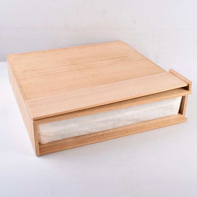 茶道具　輪島塗　若島孝雄作　真塗　炉縁　共箱　V　8428A